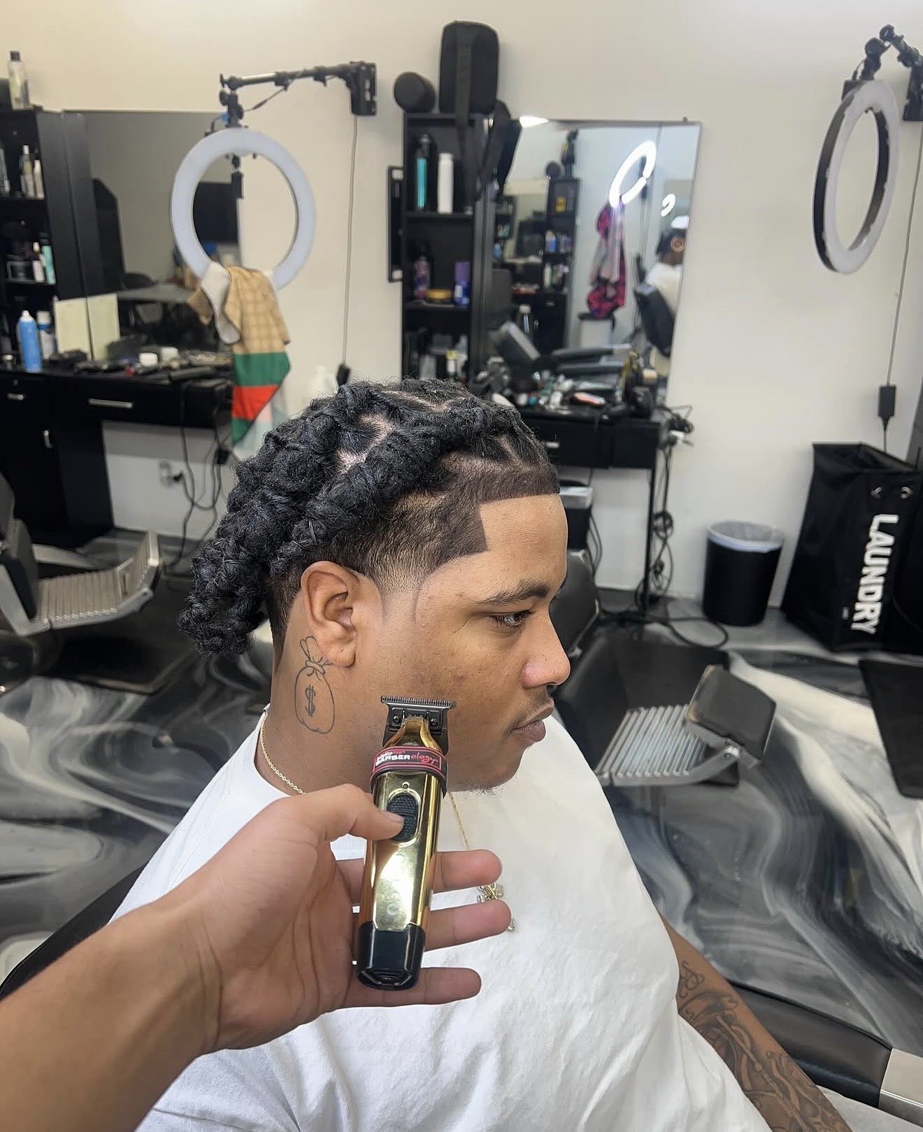 Two strand twists with sharp temple line up